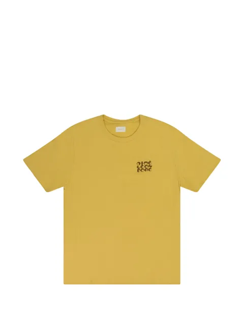 Aimé Leon Dore Stacked logo-print T-shirt Yellow FW23CT005