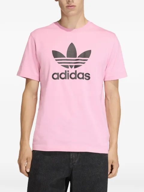 adidas logo-print T-shirt Pink KR8884
