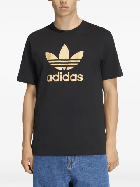 adidas Trefoil logo-print T-shirt Black KR8881