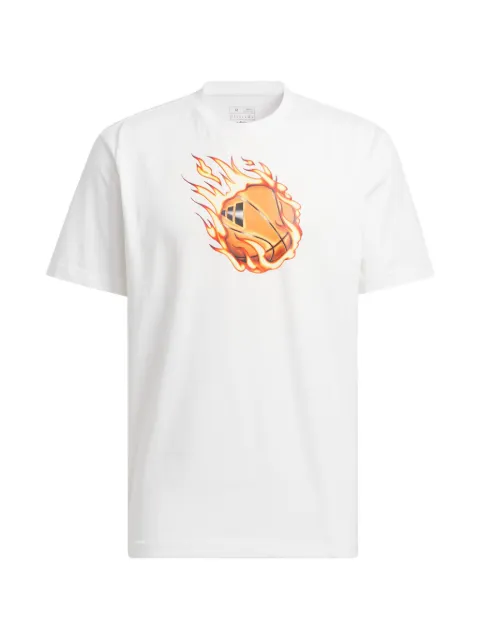 adidas graphic-print T-shirt White IY1160
