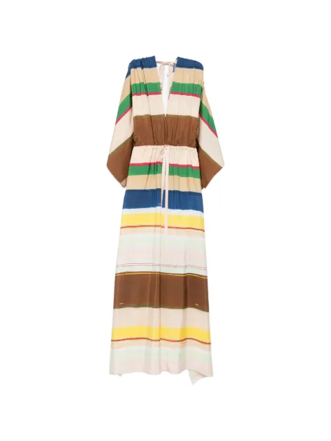 FENDI striped draped jumpsuit Neutrals FDD627AMET