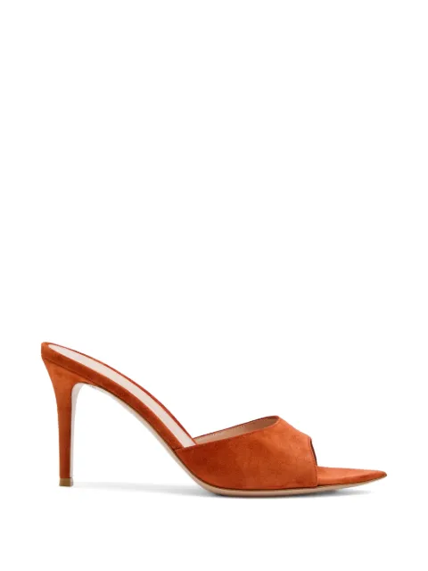 Gianvito Rossi Elle suede slip-on sandals Orange G1513085RICCA