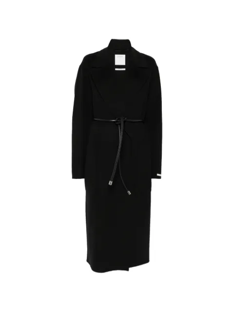 Sportmax Zannata belted notch-lapel coat Black 2622016011600