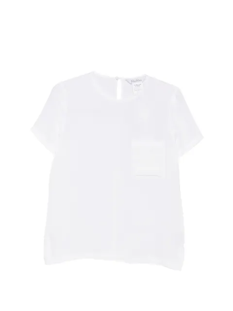 Max Mara MxmPagano embroidered silk blouse White 2621116011