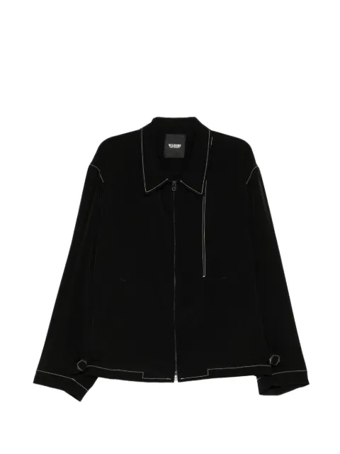 Yohji Yamamoto crepe-de-chine zip-up jacket Black WLY21500WILDSIDE