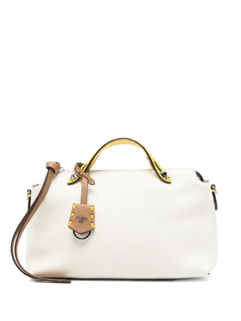 FENDI medium By The Way Selleria leather tote bag White 8BL155AV1J