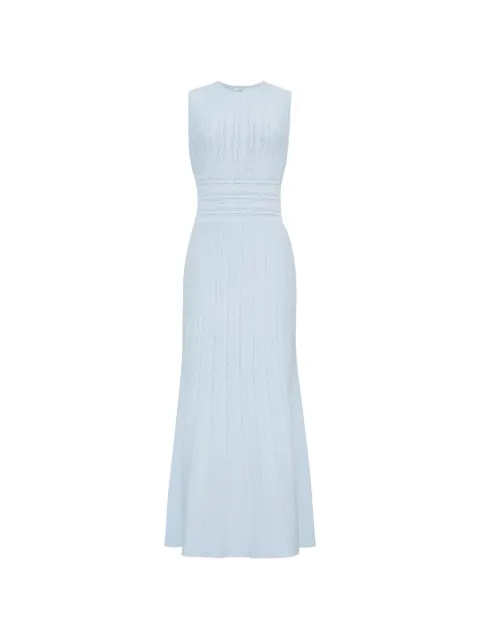 Adam Lippes Sloan pointelle-knit maxi dress Blue S26619UB