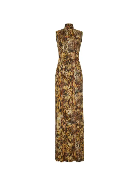 Adam Lippes Theo abstract-print silk maxi dress Neutrals S26749PJ
