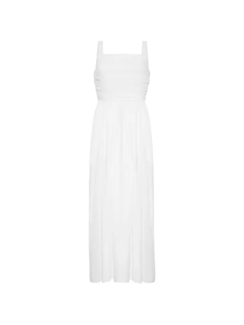 Adam Lippes Calista ruched-bodice midi dress White S26748CS1002