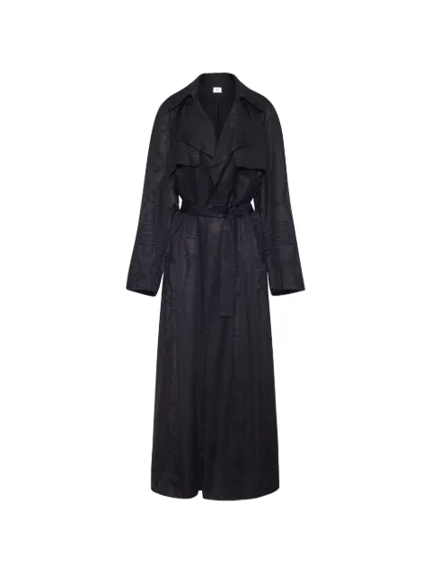 Adam Lippes Gareth moiré trench coat Black S26903YJ