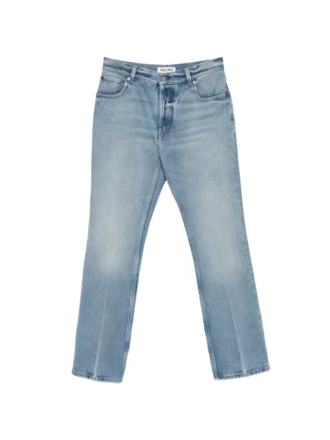 Miu Miu washed five-pocket straight-leg jeans Blue GWP598192W