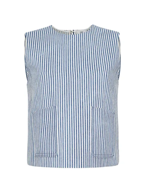 Adam Lippes Ludlow striped sleeveless blouse Blue S26134RD