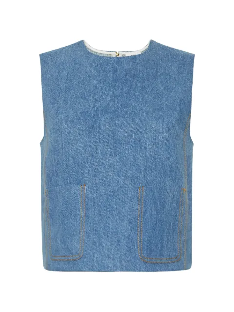 Adam Lippes Ludlow top Blue S26134DN