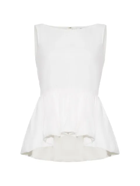 Adam Lippes Anais peplum top White S26119HP1002