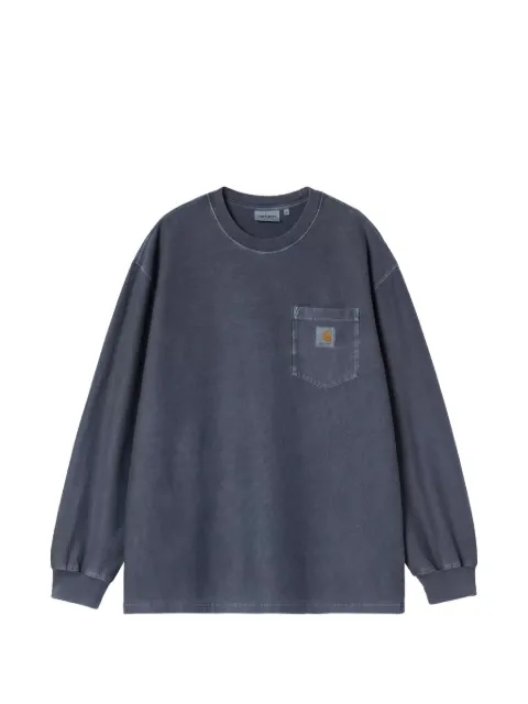 Carhartt WIP garment-dyed chest-pocket T-shirt Blue I036862