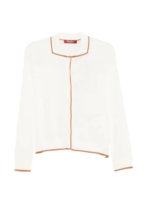 Max Mara contrast-trim cardigan White 2626346011