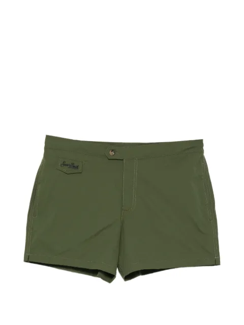 MC2 Saint Barth Harrys logo-patch swim shorts Green HAR0001
