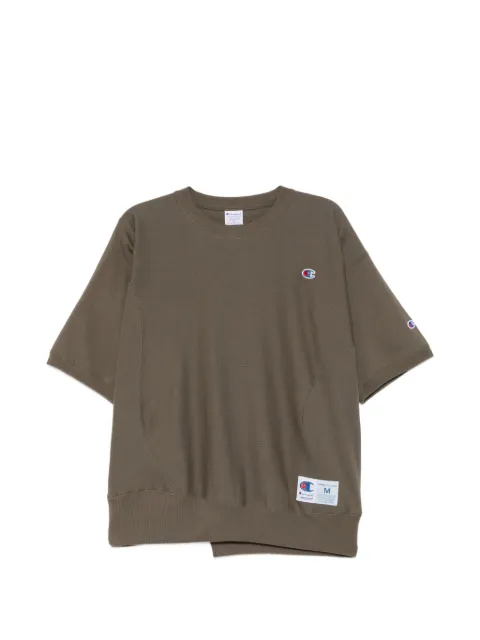 Undercover panelled logo-patch T-shirt Green UC1F4803