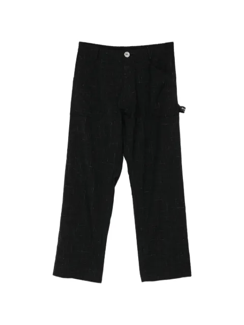 Undercover textured button-fastening trousers Black UC1F45101