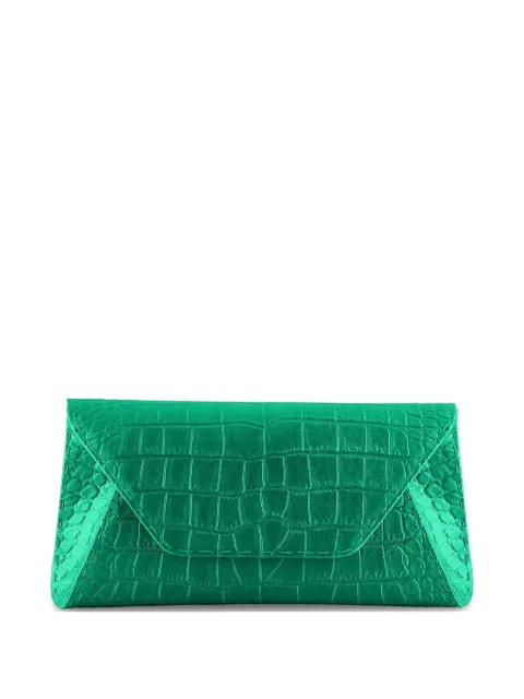 Tyler Ellis small Eloise croc-effect clutch bag Green T156SS