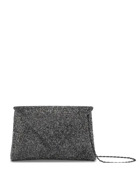 Tyler Ellis small Lee Pouchet Swarovski crystal-embellished clutch bag Grey T250SW
