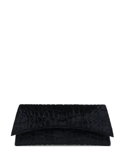 Tyler Ellis Veronica crushed velvet clutch bag Black T176SV