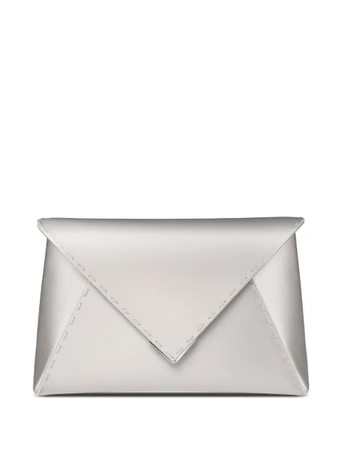 Tyler Ellis small Lee 'Pouchet' hand-stitched clutch bag Silver T250SA112P