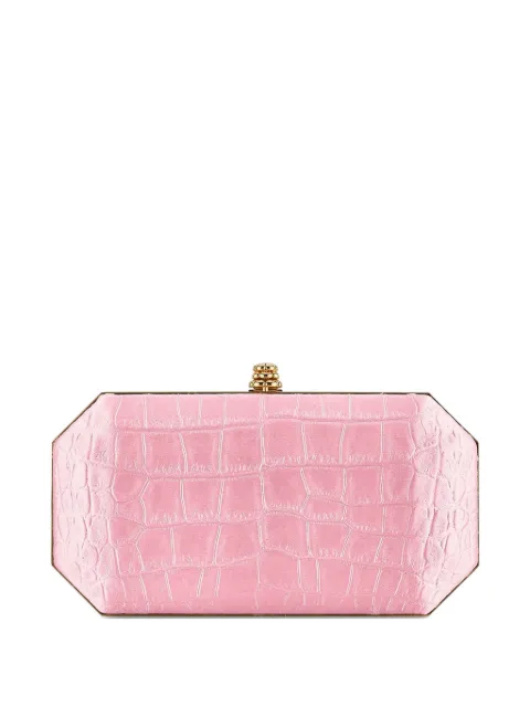 Tyler Ellis small Perry stamped-satin clutch bags Pink T64SS660O