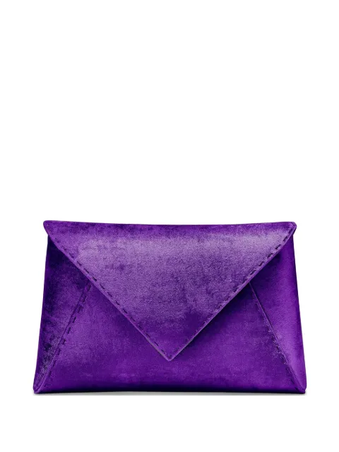 Tyler Ellis large Lee 'Pouchet' crushed texture clutch bag Purple T251CV500R