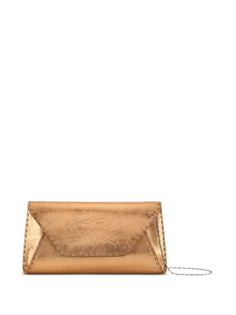Tyler Ellis large Eloise metallic-leather clutch bag Gold T180AL221P