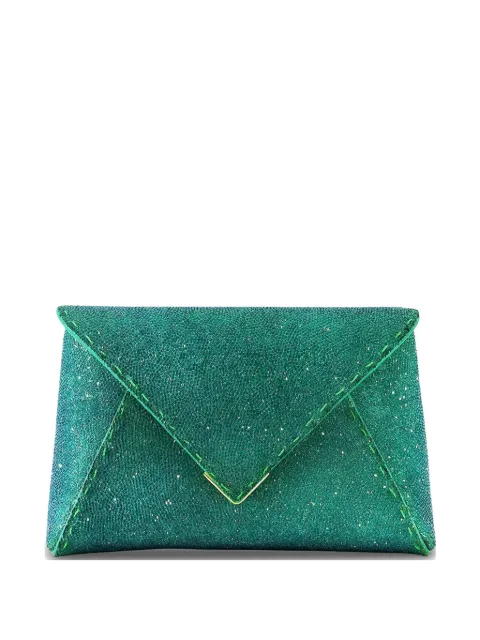 Tyler Ellis small Lee 'Pouchet' crystal-embellished clutch bag Green T250SW311O