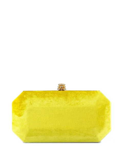 Tyler Ellis small Perry crushed texture clutch bag Yellow T64CV730O
