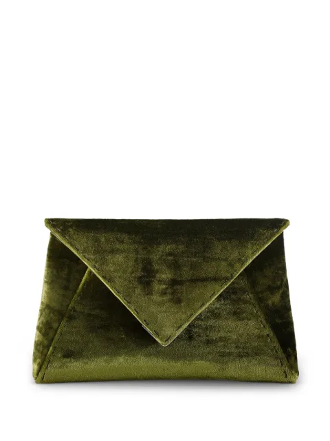 Tyler Ellis small Lee 'Pouchet' crushed texture clutch bag Green T250CV309R