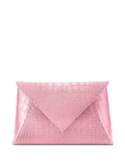 Tyler Ellis Lee Pouchet crocodile-effect clutch bag Pink T251SS660O