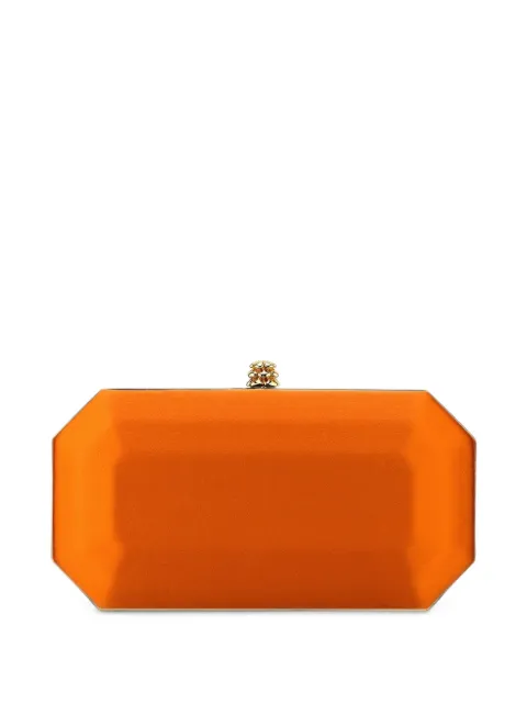 Tyler Ellis small Perry emerald-cut clutch bag Orange T64SA800O