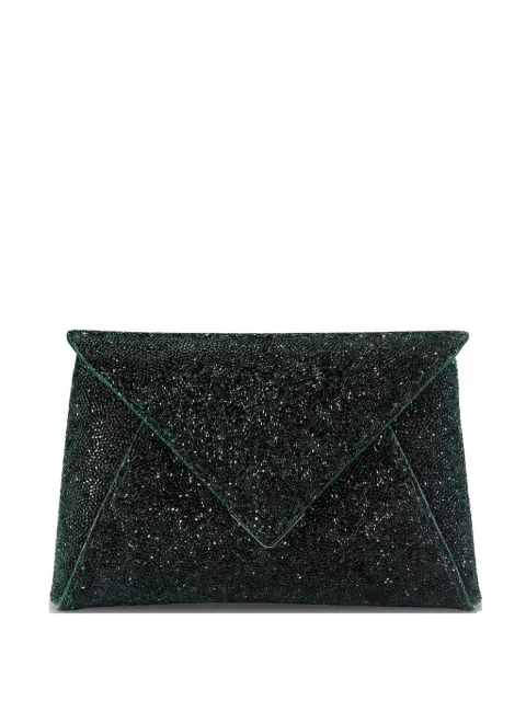 Tyler Ellis small Lee Pouchet crystal-embellishment clutch bag Green T250SW310R