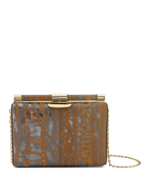 Tyler Ellis Jamie ostrich-leg clutch bag Brown T70OSH220O