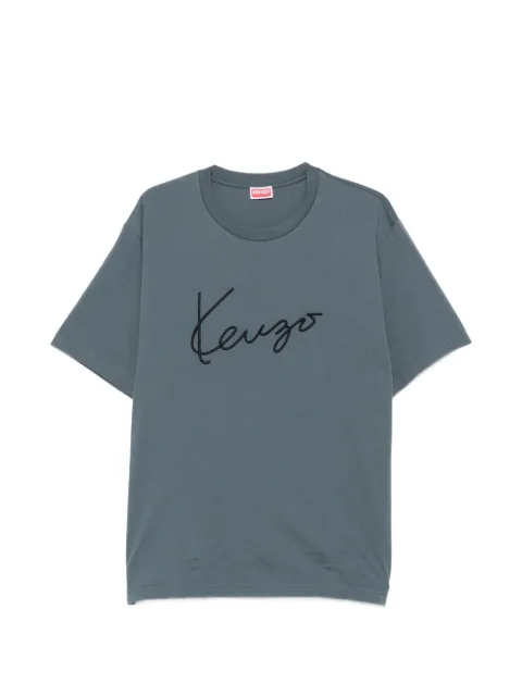 Kenzo logo-embroidered T-shirt Blue FG65TS2834SG