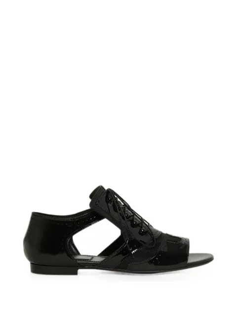 Givenchy lace-up cut-out sandals Black BE08799050