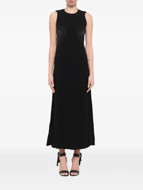 Neil Barrett epaulette-detail maxi dress Black PNVE300C
