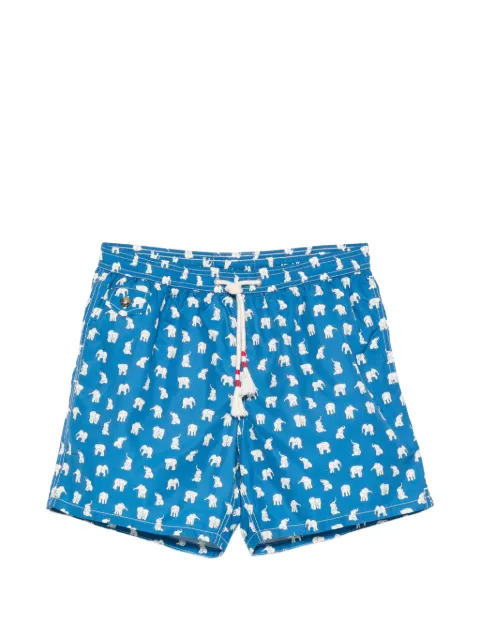MC2 Saint Barth Lighting 70 elephant-print swim shorts Blue LIG0013