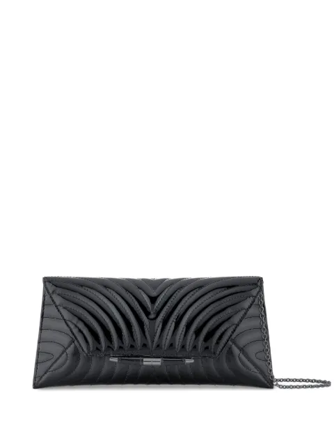 Tyler Ellis Aimee quilted patent-leather clutch bag Black T36QPL001R