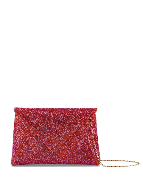 Tyler Ellis small Lee Pouchet Swarovski crystal-embellished clutch bag Red T250SW