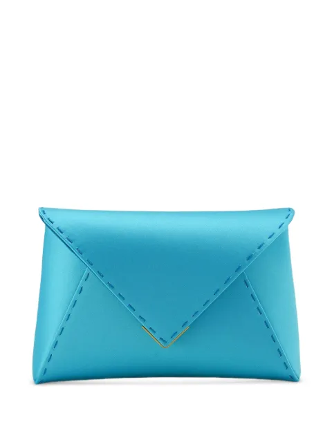 Tyler Ellis small Lee Pouchet satin clutch bag Blue T250SA