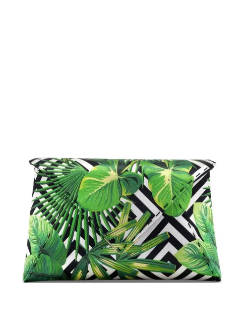 Tyler Ellis small Lee Pouchet palm-print clutch bag Green T250CS