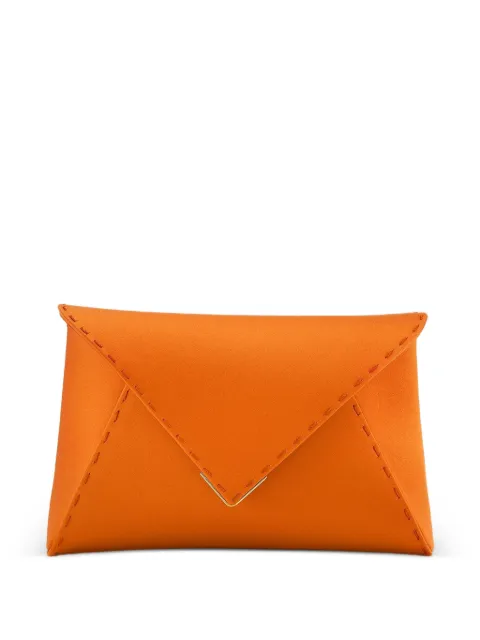Tyler Ellis small Lee Pouchet hand-stitched clutch bag Orange T250SA