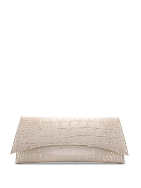 Tyler Ellis Veronica crocodile-effect clutch bag Neutrals T176SS