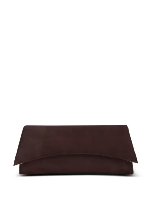 Tyler Ellis Veronica suede clutch bag Brown T176SU203O