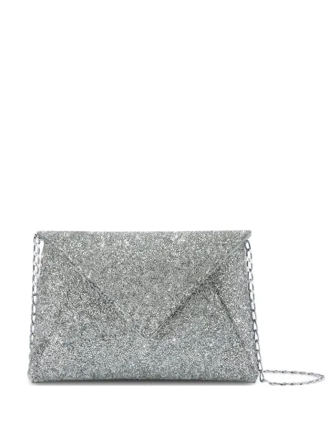Tyler Ellis small Lee 'Pouchet' crystal-embellished clutch bag Silver T250SW047P
