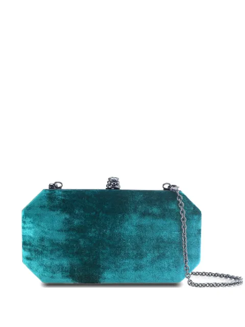 Tyler Ellis small Perry crushed-texture clutch bag Blue T64CV430R